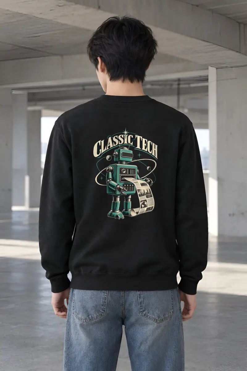 "Classic Tech Newsbot" Heavy Blend Unisex Crewneck Sweatshirt