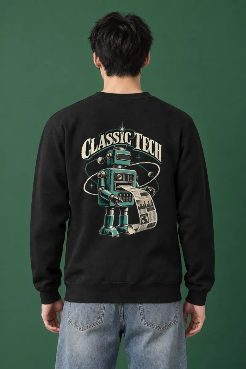 "Classic Tech Newsbot" Heavy Blend Unisex Crewneck Sweatshirt