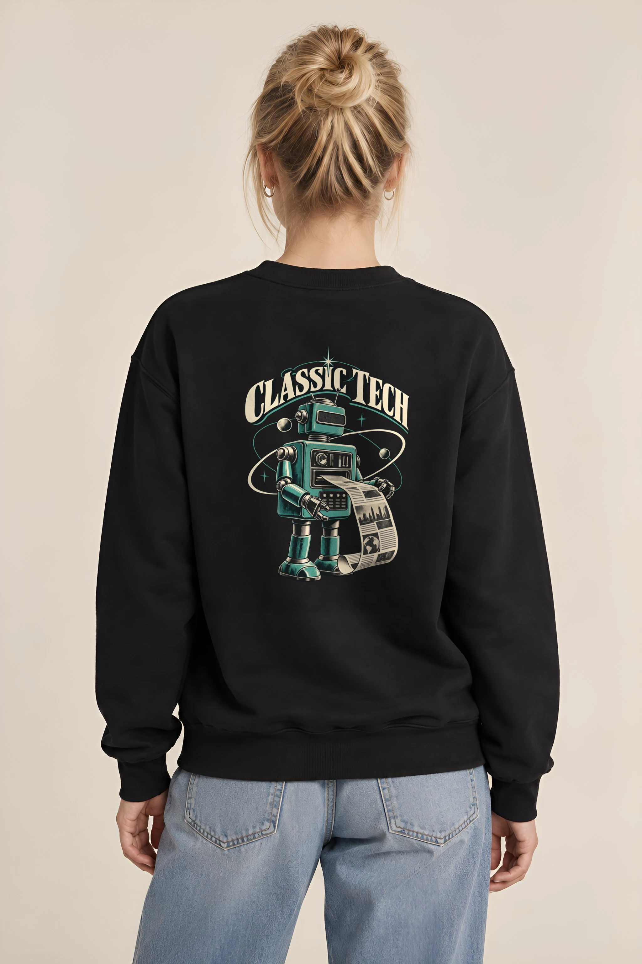 "Classic Tech Newsbot" 1 Crewneck Sweatshirt