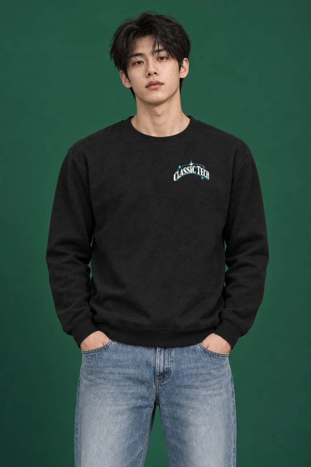 "Classic Tech Newsbot" Heavy Blend Unisex Crewneck Sweatshirt