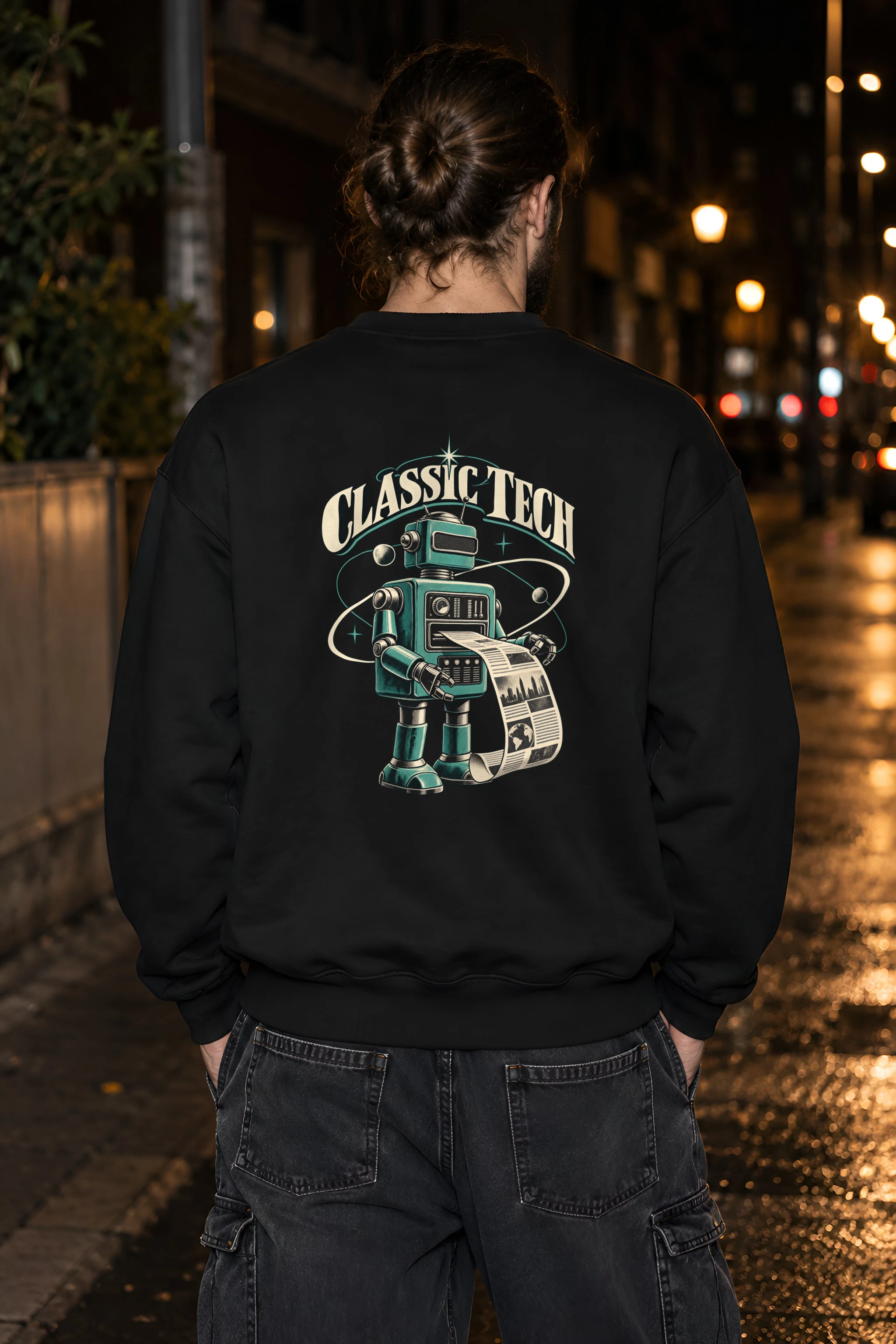 "Classic Tech Newsbot" 1 Crewneck Sweatshirt