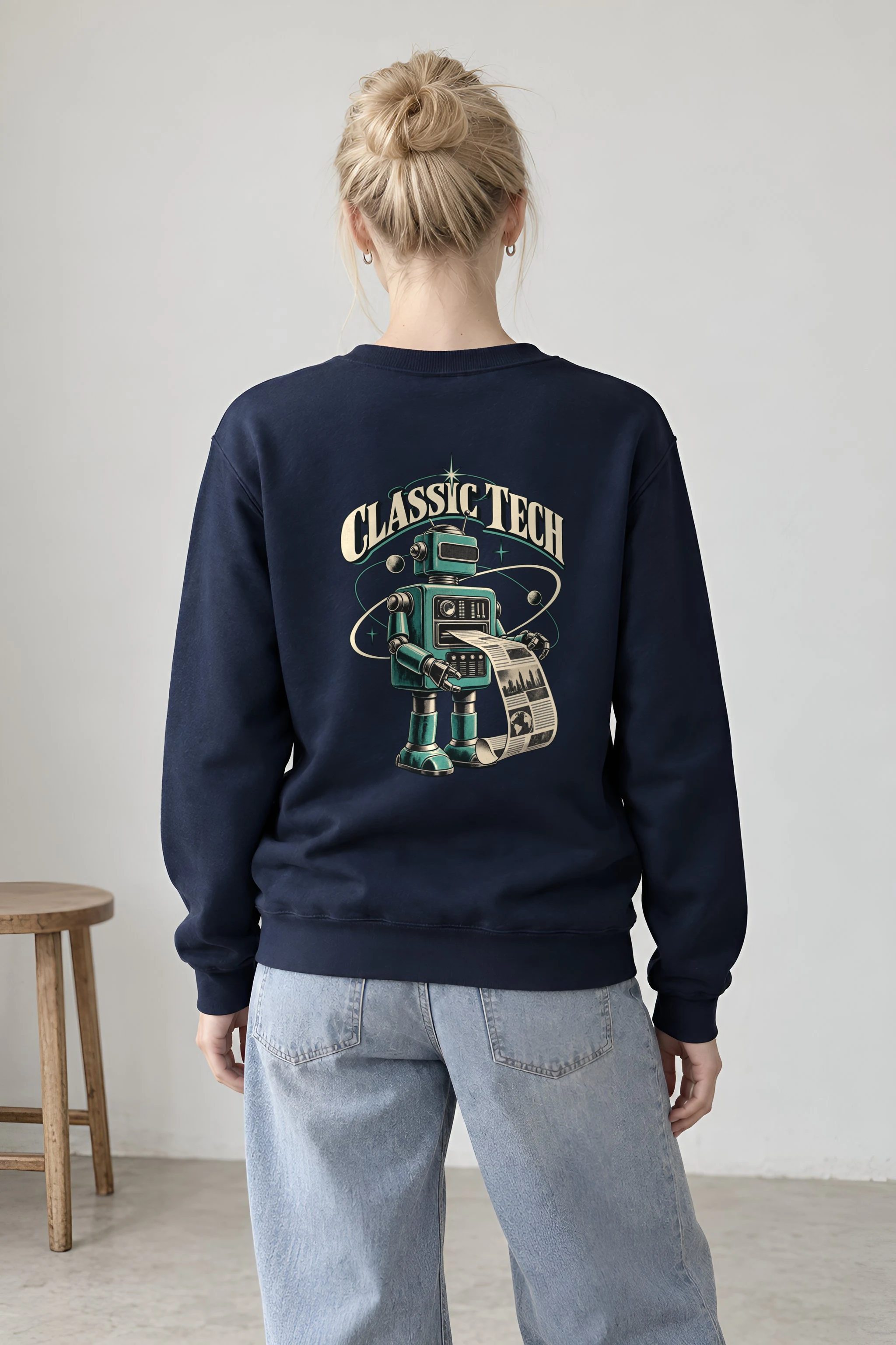 "Classic Tech Newsbot" 1 Crewneck Sweatshirt
