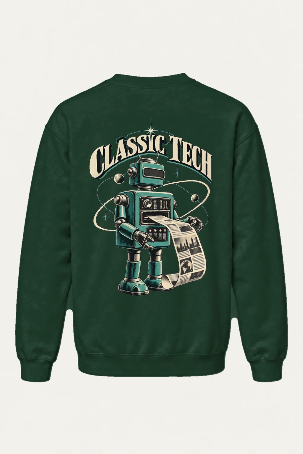 "Classic Tech Newsbot" Heavy Blend Unisex Crewneck Sweatshirt