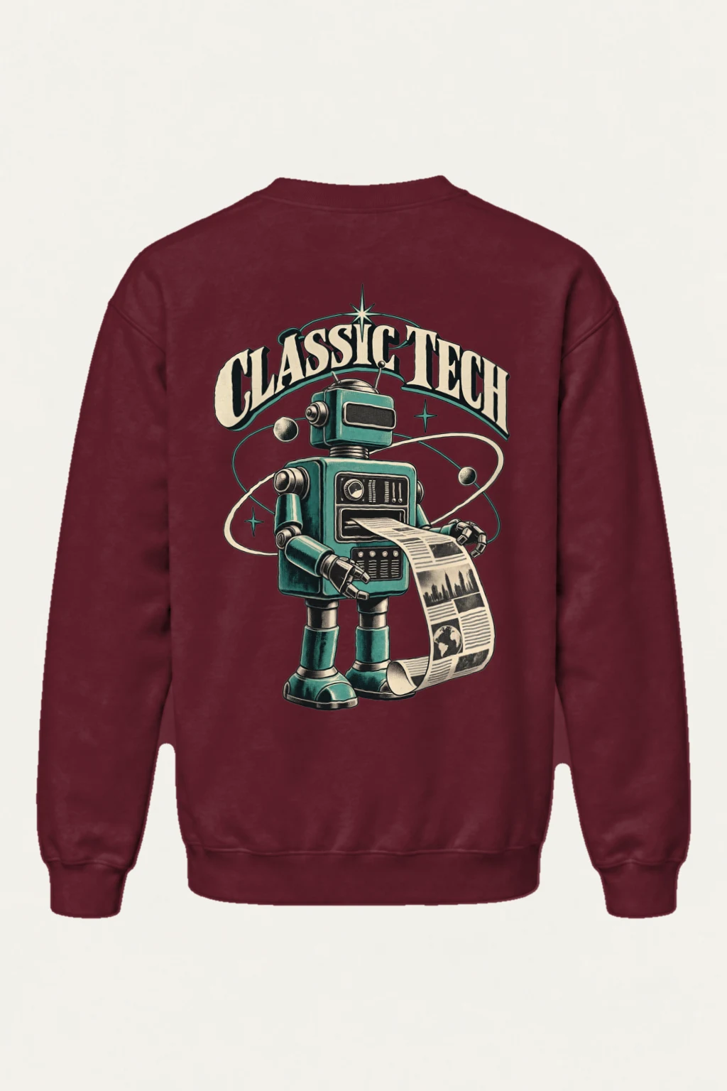 "Classic Tech Newsbot" Heavy Blend Unisex Crewneck Sweatshirt