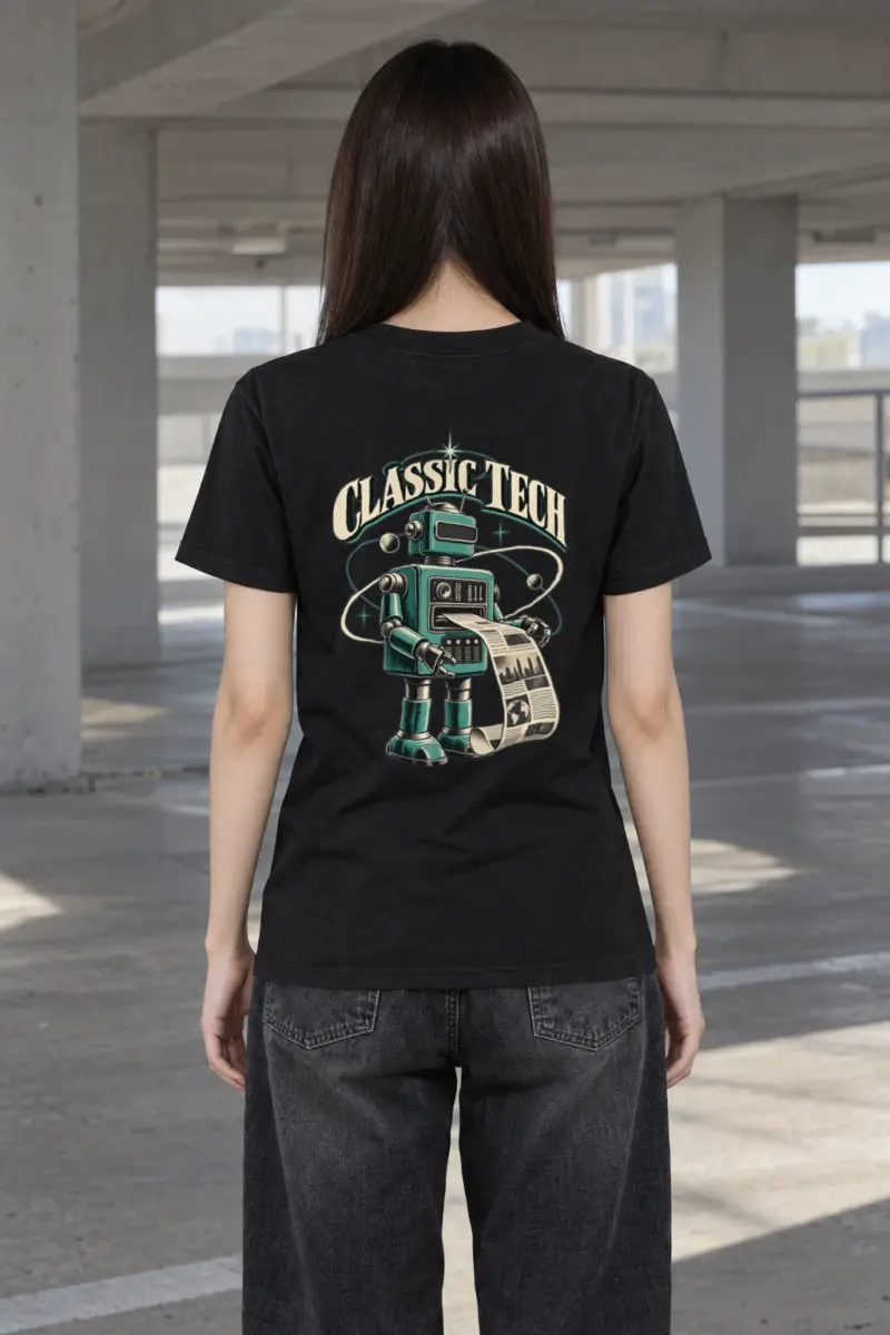 "Classic Tech Newsbot" Heavyweight Unisex Crewneck T-shirt