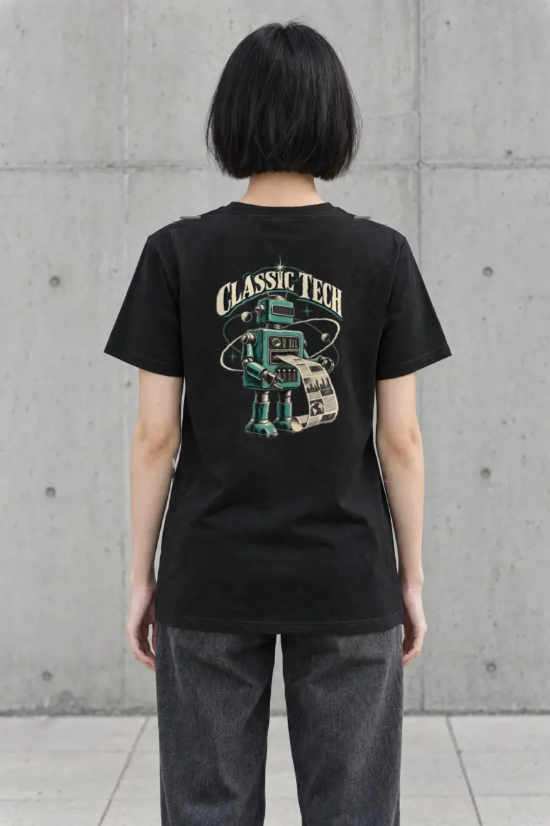 "Classic Tech Newsbot" Heavyweight Unisex Crewneck T-shirt