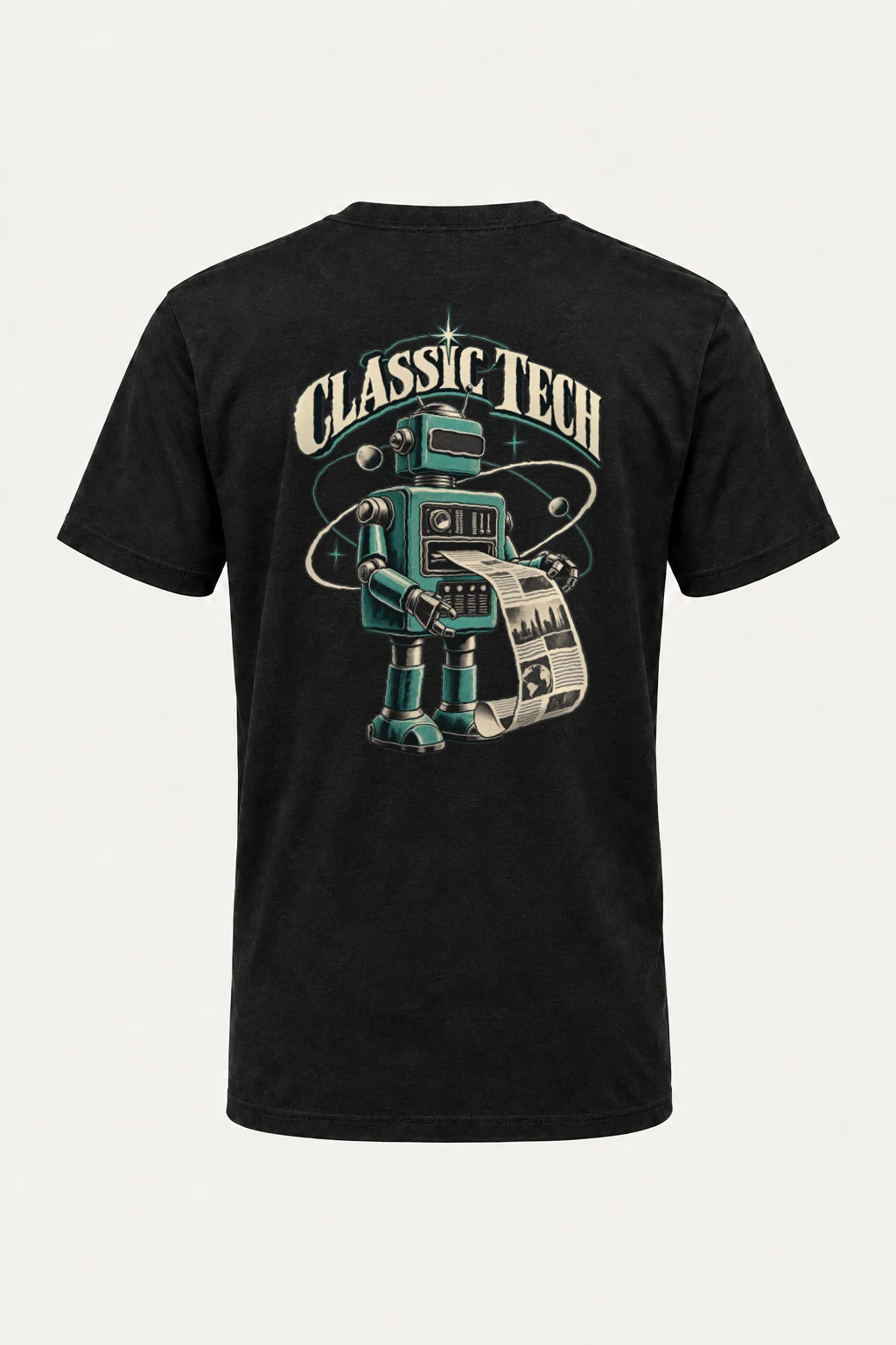 "Classic Tech Newsbot" Heavyweight Unisex Crewneck T-shirt
