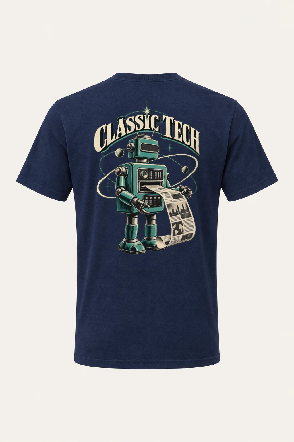"Classic Tech Newsbot" Heavyweight Unisex Crewneck T-shirt