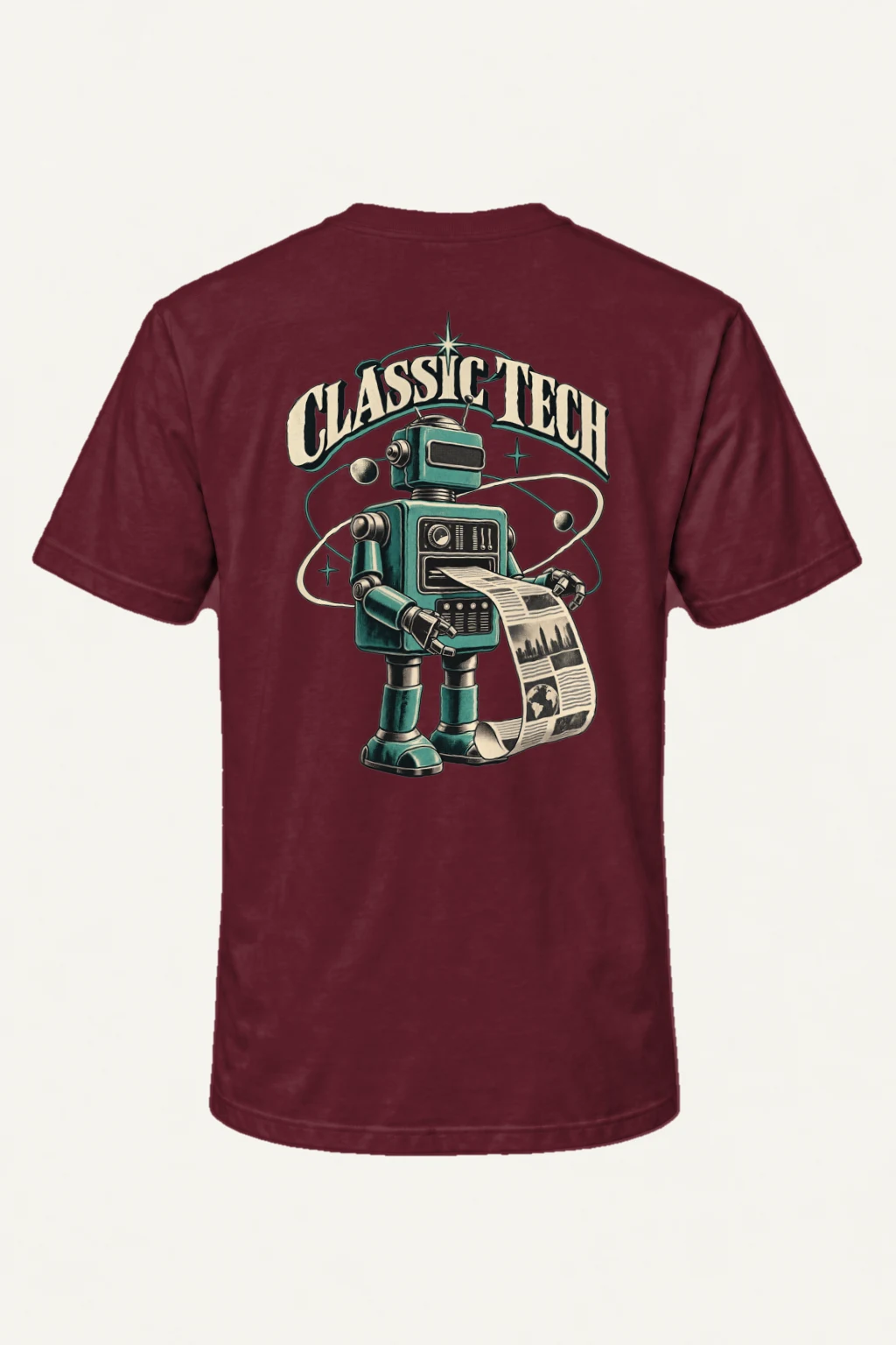 "Classic Tech Newsbot" Heavyweight Unisex Crewneck T-shirt