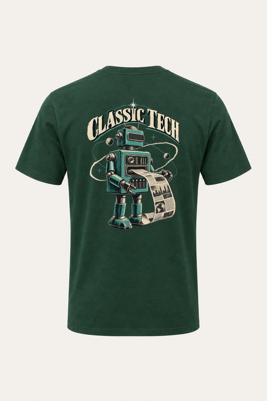 "Classic Tech Newsbot" Heavyweight Unisex Crewneck T-shirt