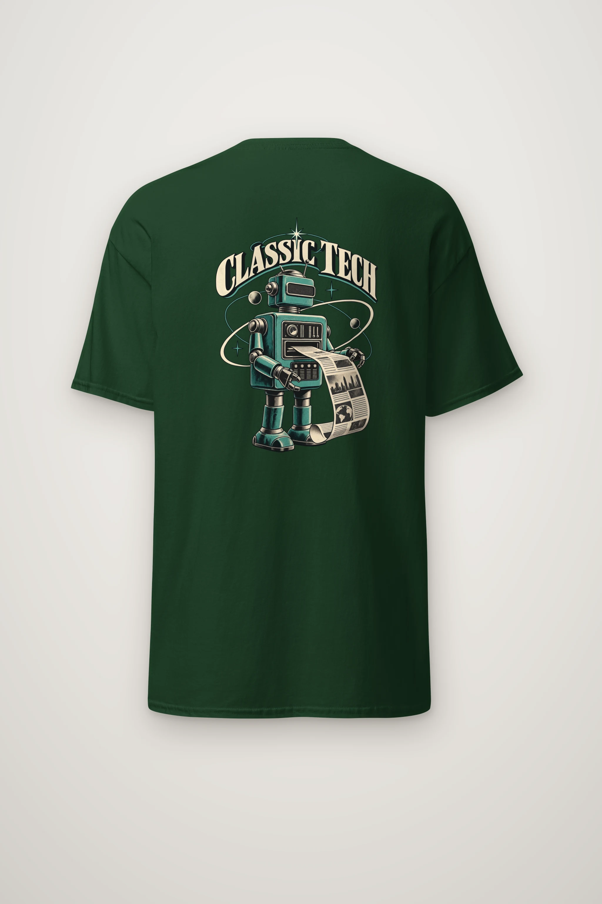 "Classic Tech Newsbot" Heavyweight Unisex Crewneck T-shirt