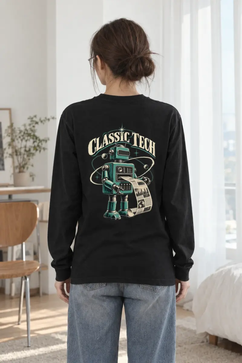 "Classic Tech Newsbot" Unisex Longsleeve T-shirt