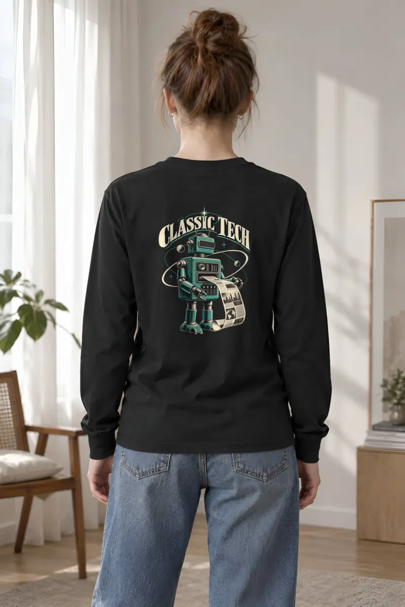 "Classic Tech Newsbot" Unisex Longsleeve T-shirt