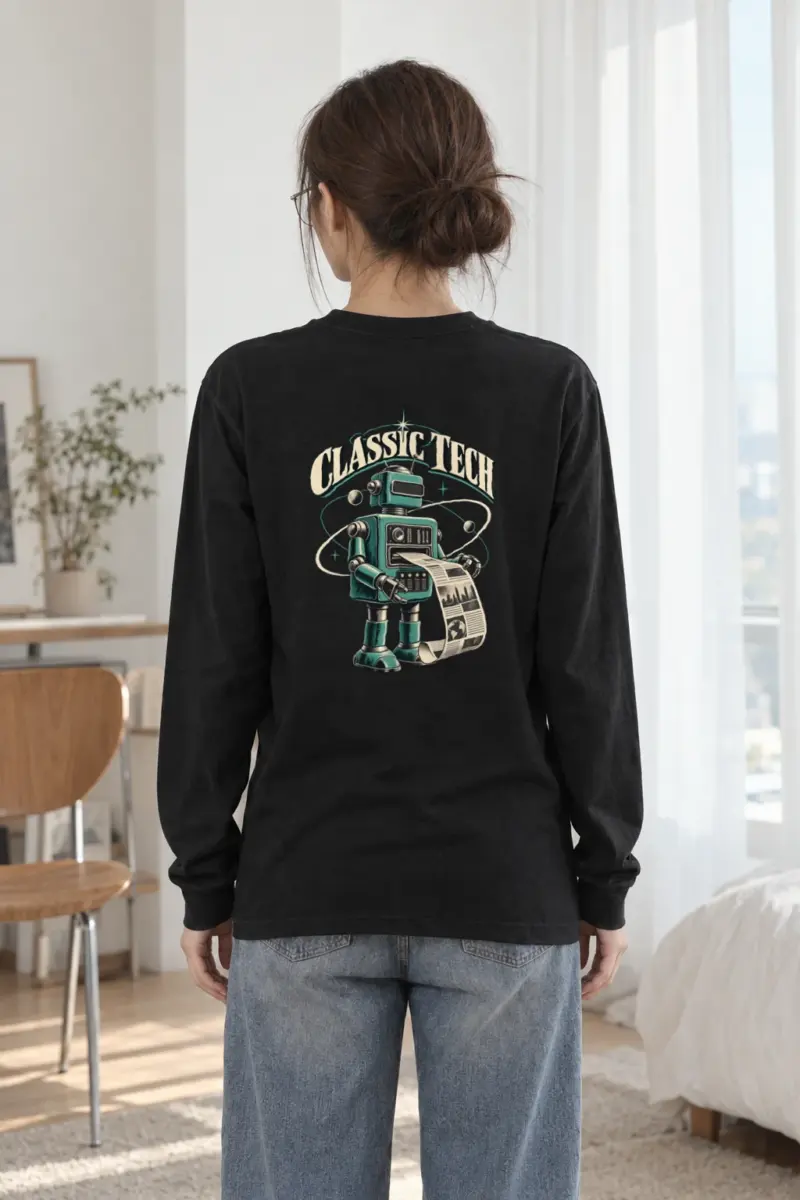 "Classic Tech Newsbot" Unisex Longsleeve T-shirt