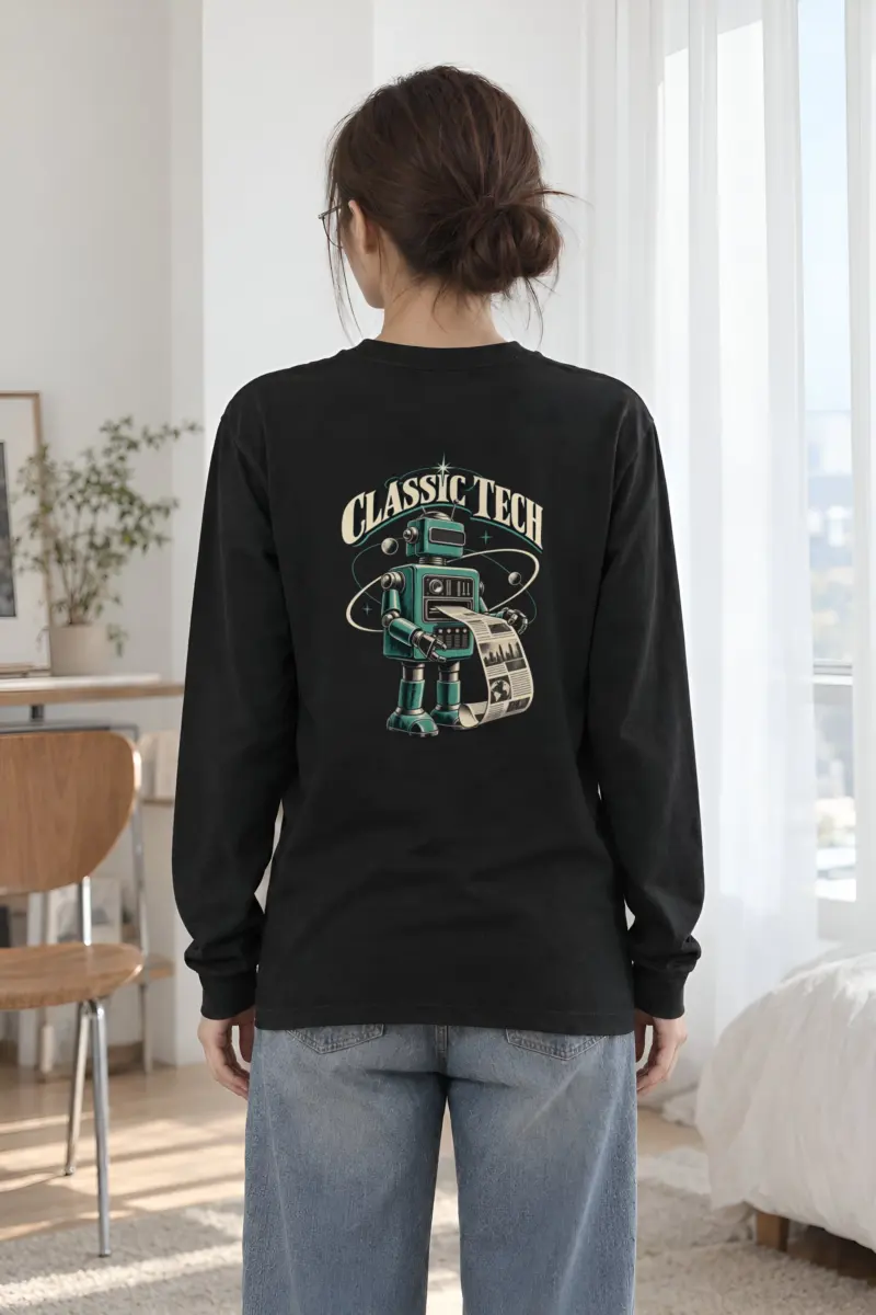 "Classic Tech Newsbot" Unisex Longsleeve T-shirt