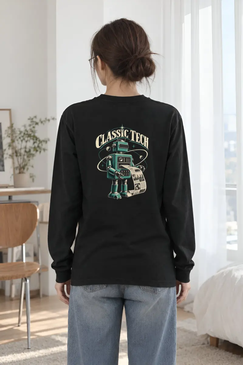 "Classic Tech Newsbot" Unisex Longsleeve T-shirt