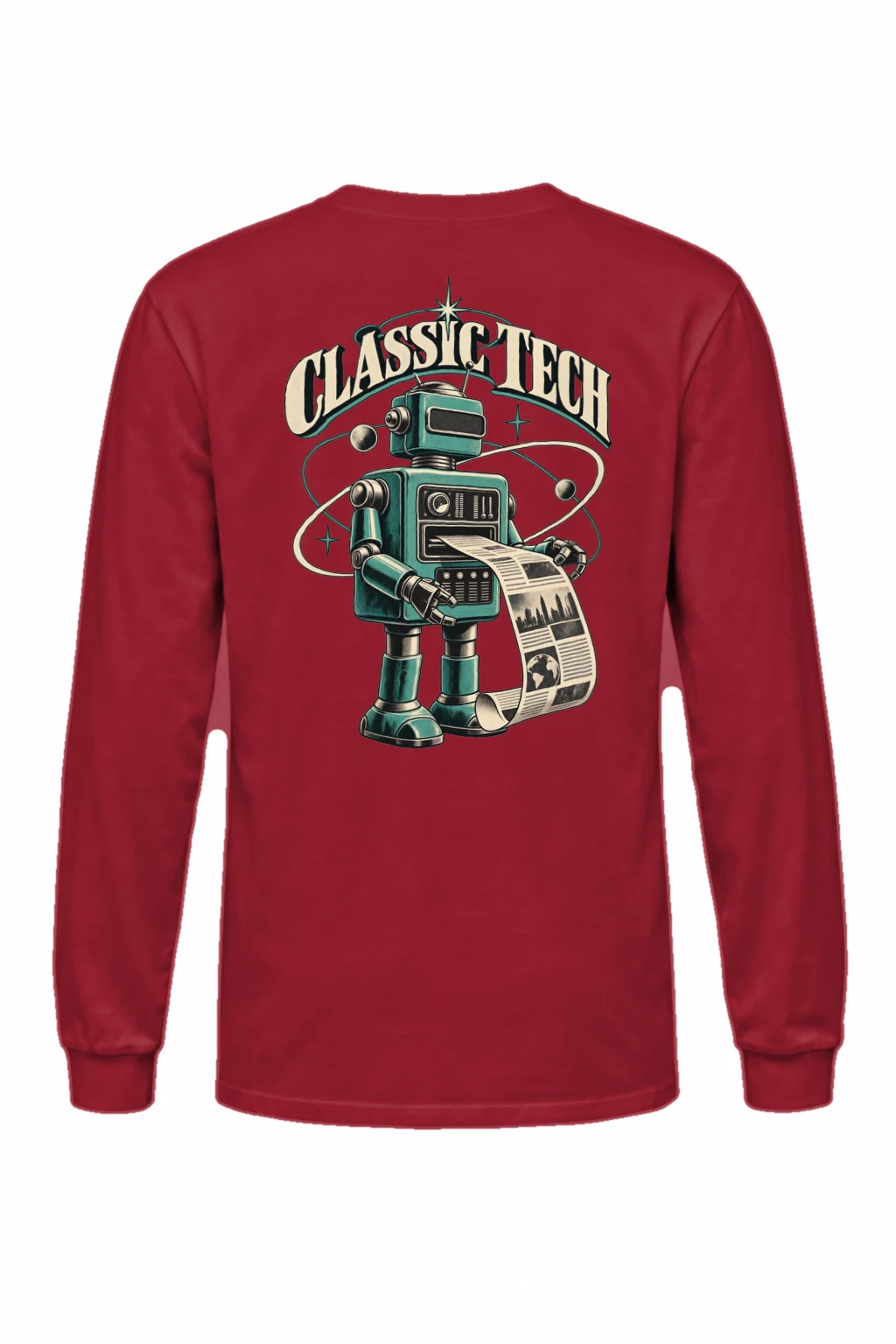 "Classic Tech Newsbot" Unisex Longsleeve T-shirt
