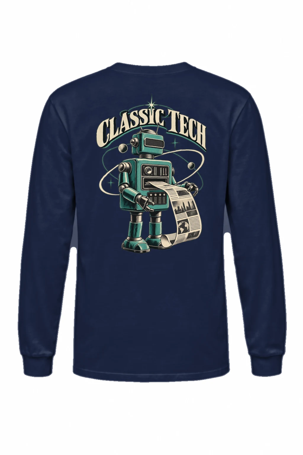 "Classic Tech Newsbot" Unisex Longsleeve T-shirt