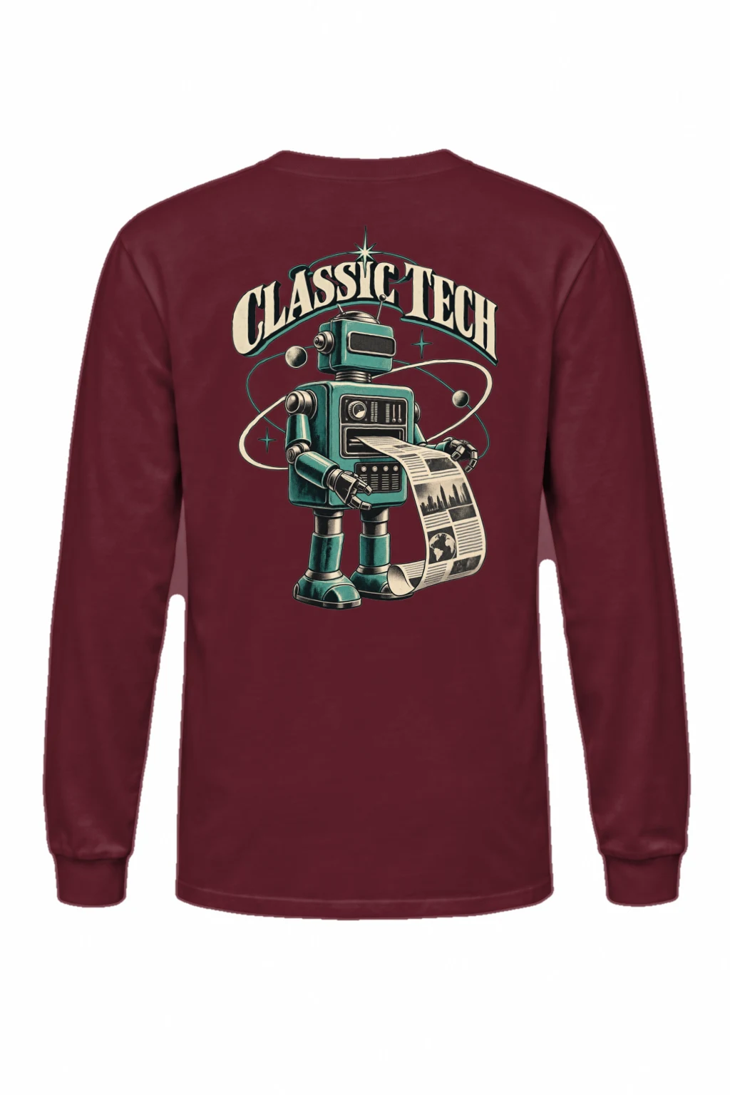 "Classic Tech Newsbot" Unisex Longsleeve T-shirt