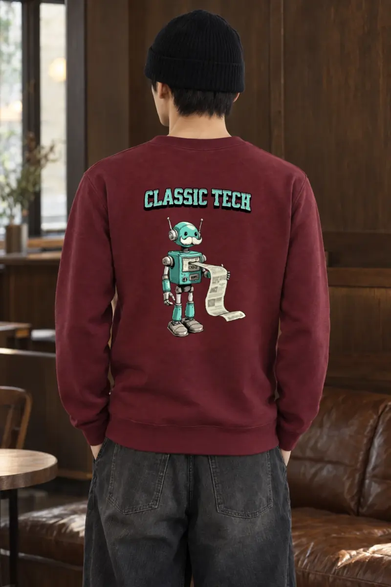 "Classic Tech Robot" Heavy Blend Unisex Crewneck Sweatshirt