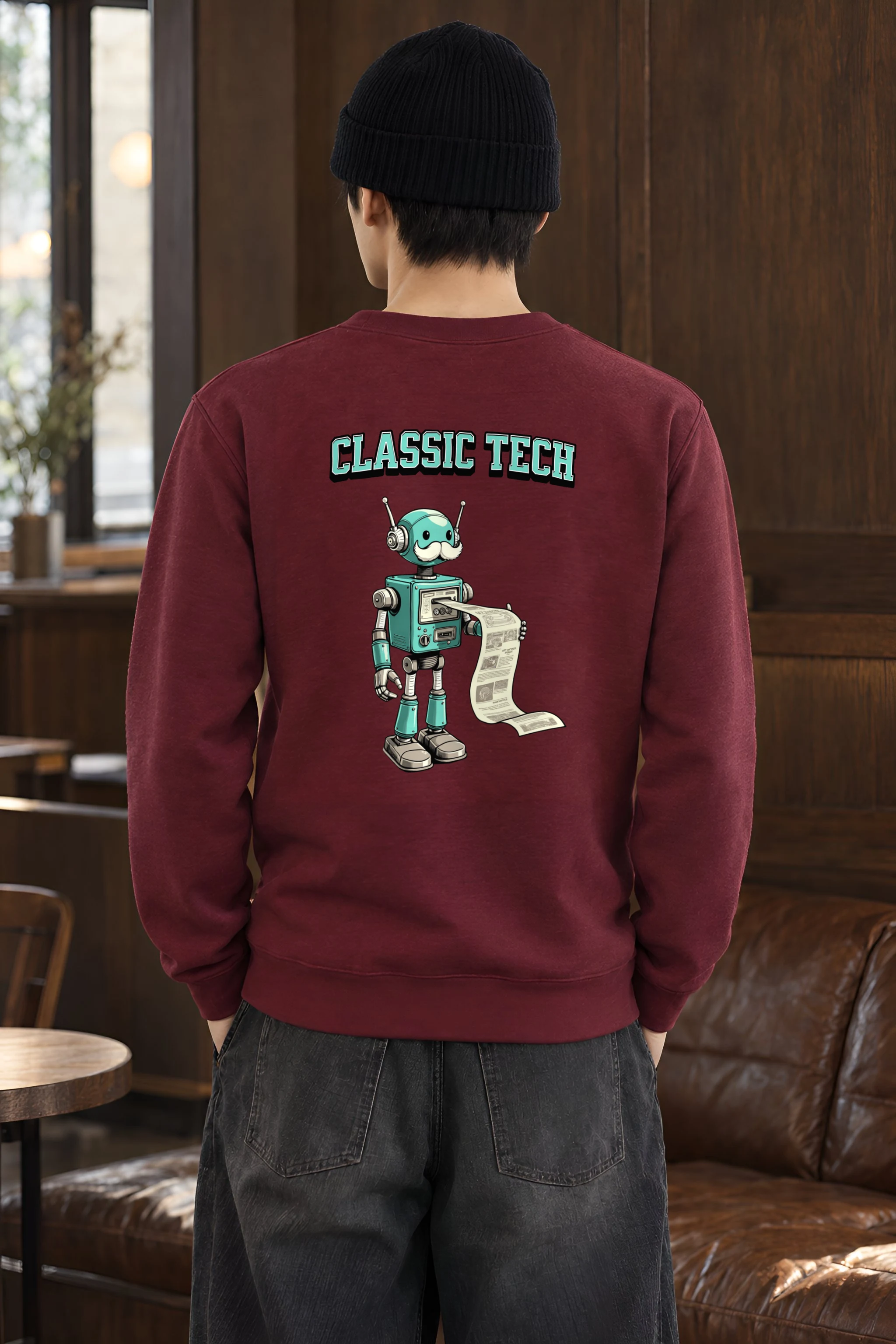 "Classic Tech Robot" Heavy Blend Unisex Crewneck Sweatshirt