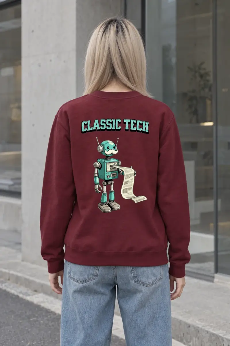 "Classic Tech Robot" Heavy Blend Unisex Crewneck Sweatshirt