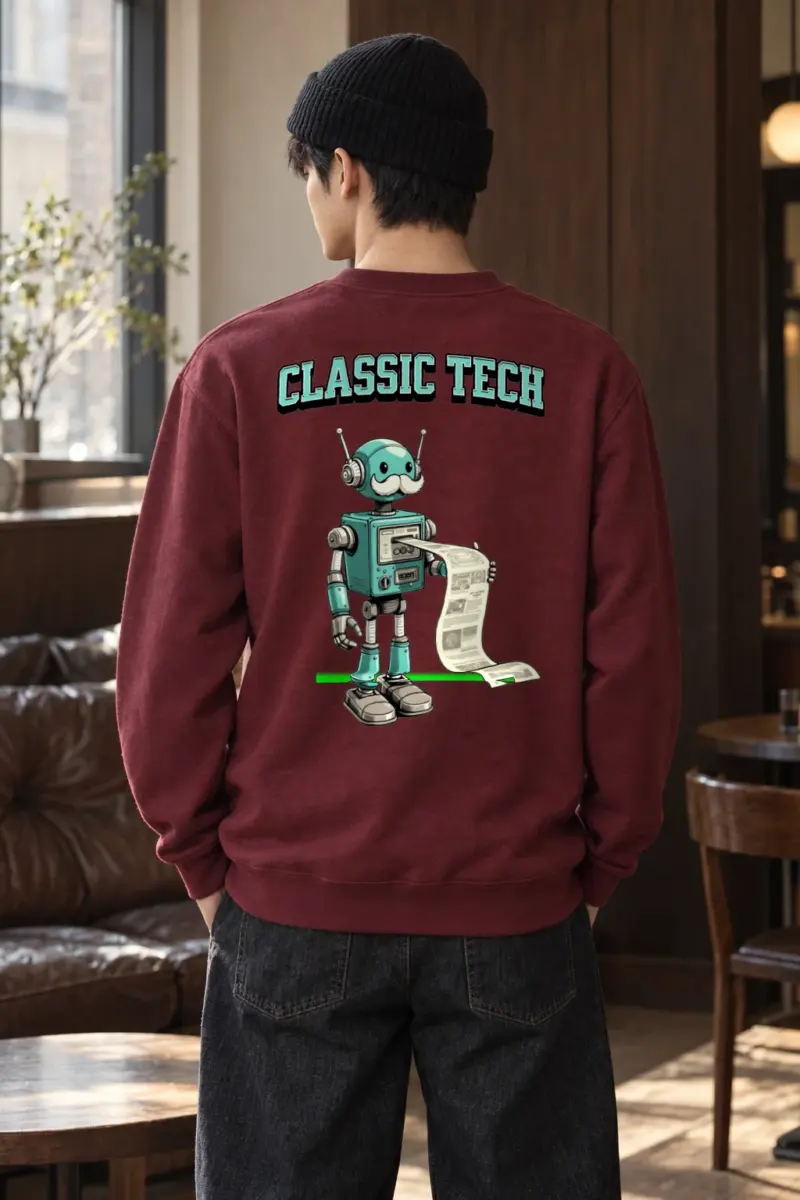 "Classic Tech Robot" Heavy Blend Unisex Crewneck Sweatshirt | Gildan 18000