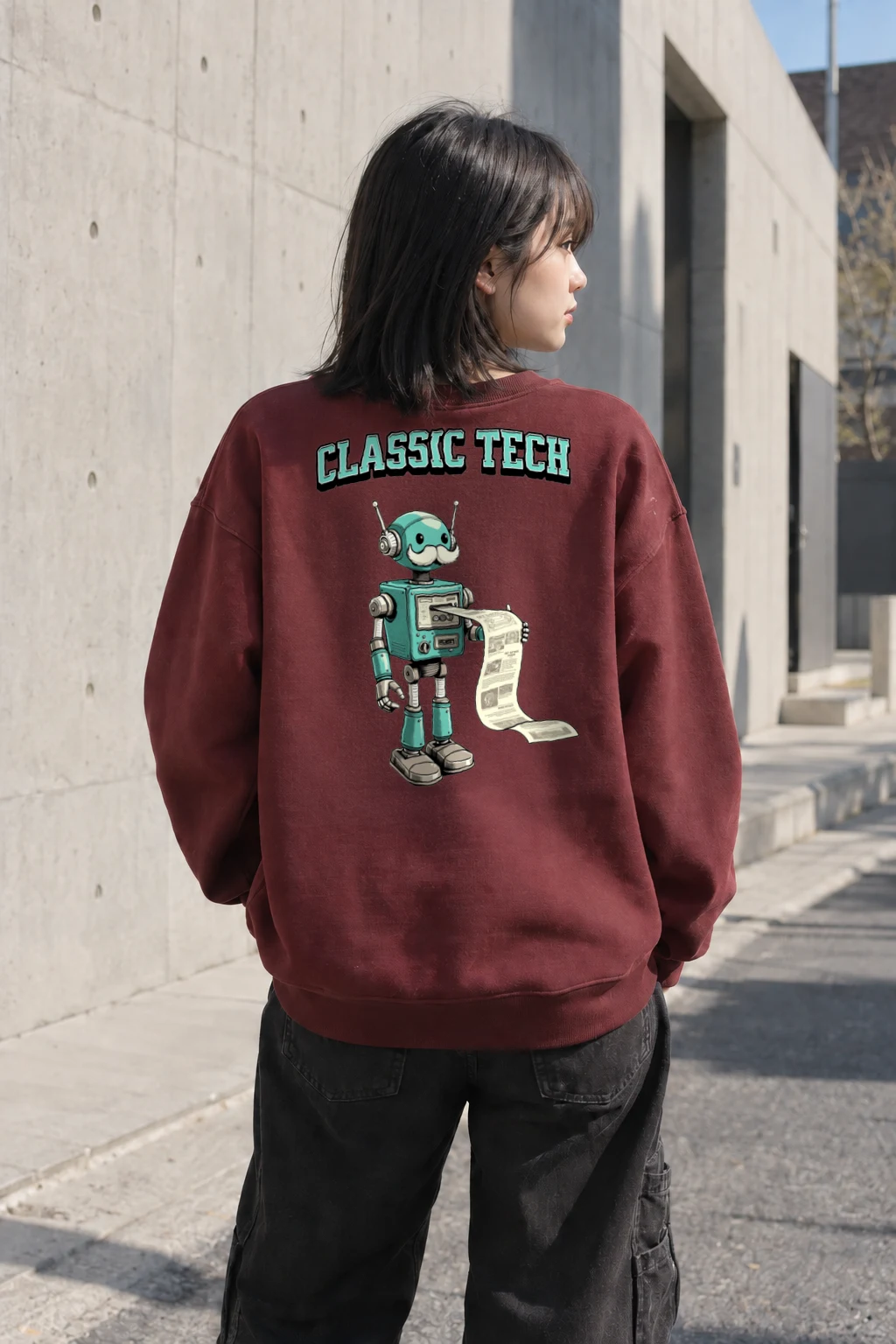 "Classic Tech Robot" Heavy Blend Unisex Crewneck Sweatshirt | Gildan 18000