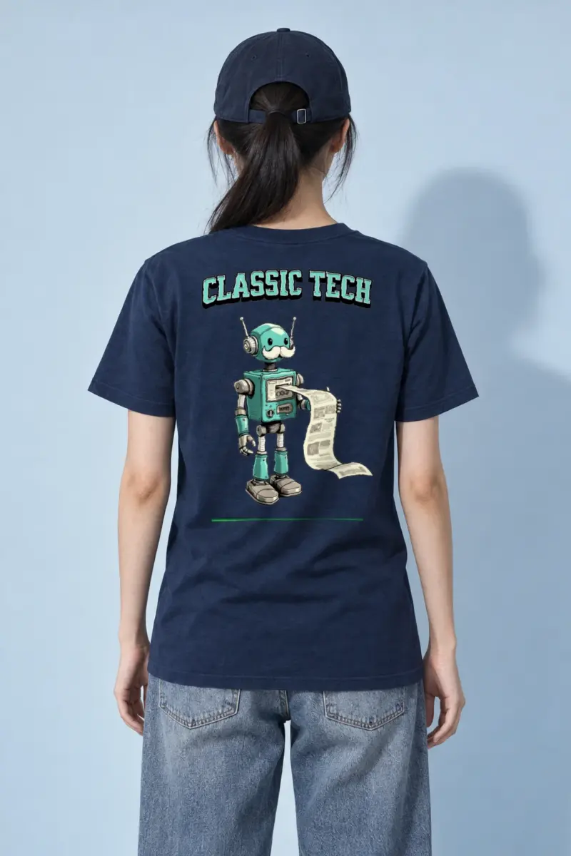 "Classic Tech Robot" Heavyweight Unisex Crewneck T-shirt | Gildan 5000