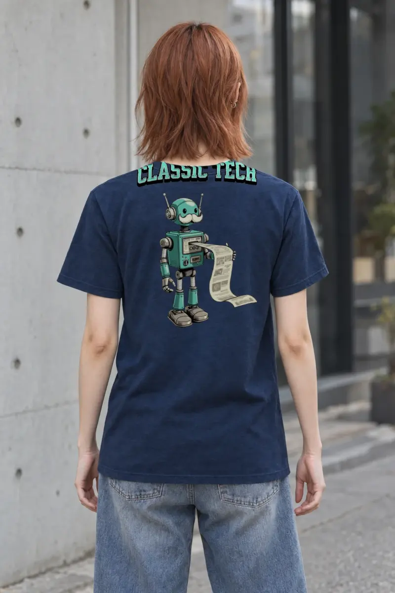 "Classic Tech Robot" Heavyweight Unisex Crewneck T-shirt