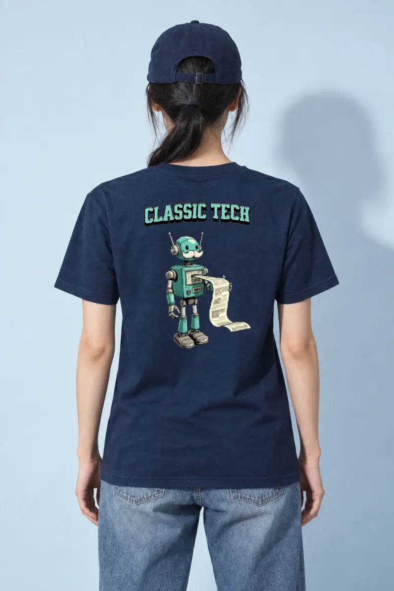 "Classic Tech Robot" Heavyweight Unisex Crewneck T-shirt