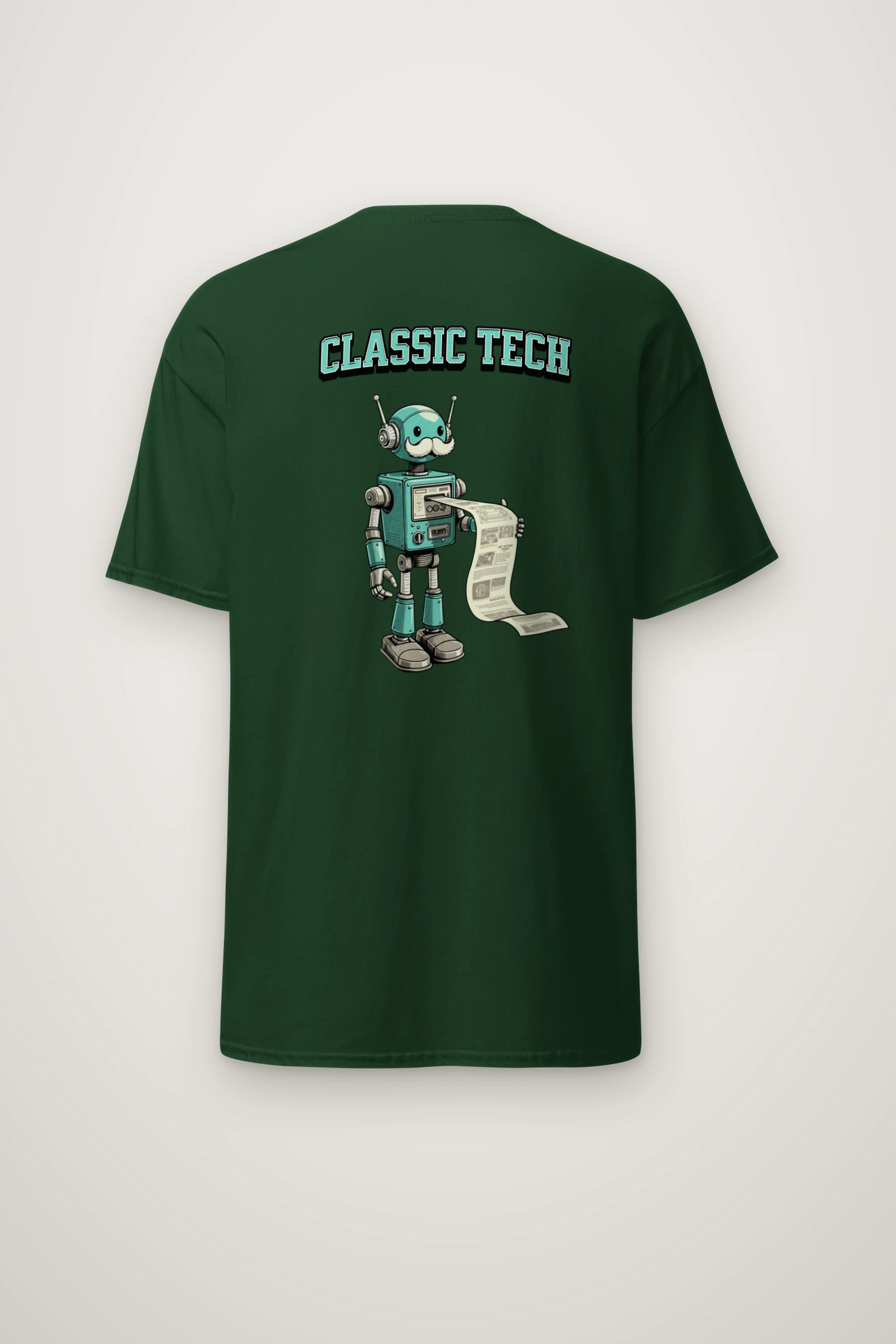 "Classic Tech Robot" Heavyweight Unisex Crewneck T-shirt