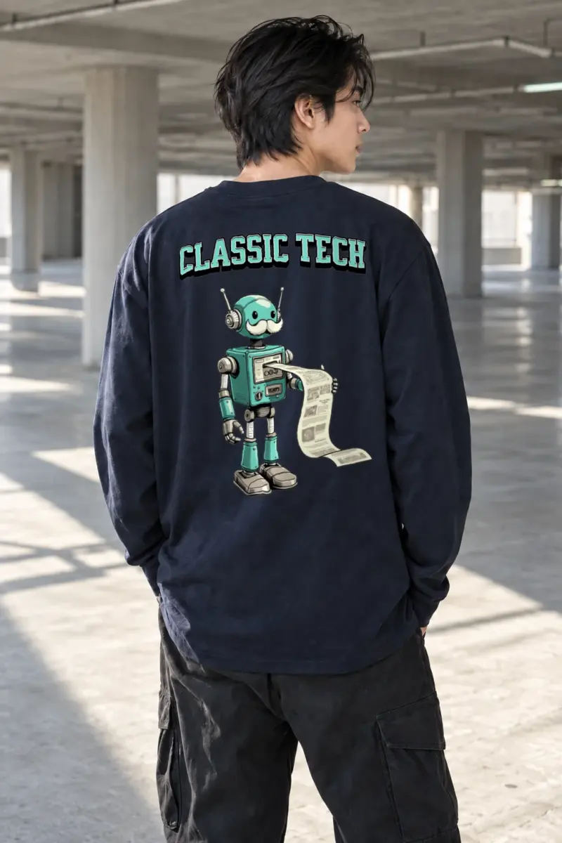“Classic Tech Robot” Unisex Longsleeve T-shirt | Gildan 2400