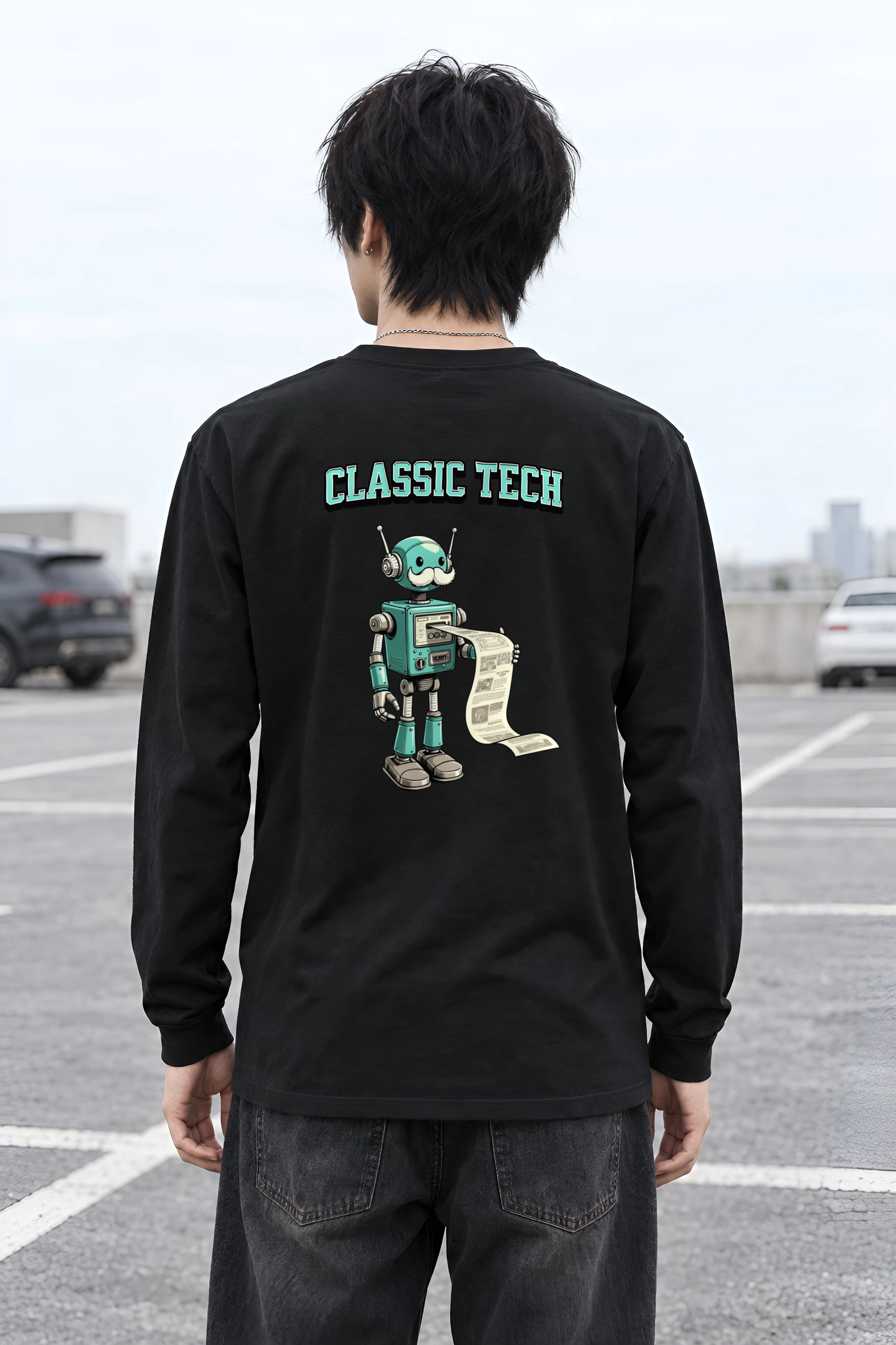 "Classic Tech Robot" Unisex Longsleeve T-shirt
