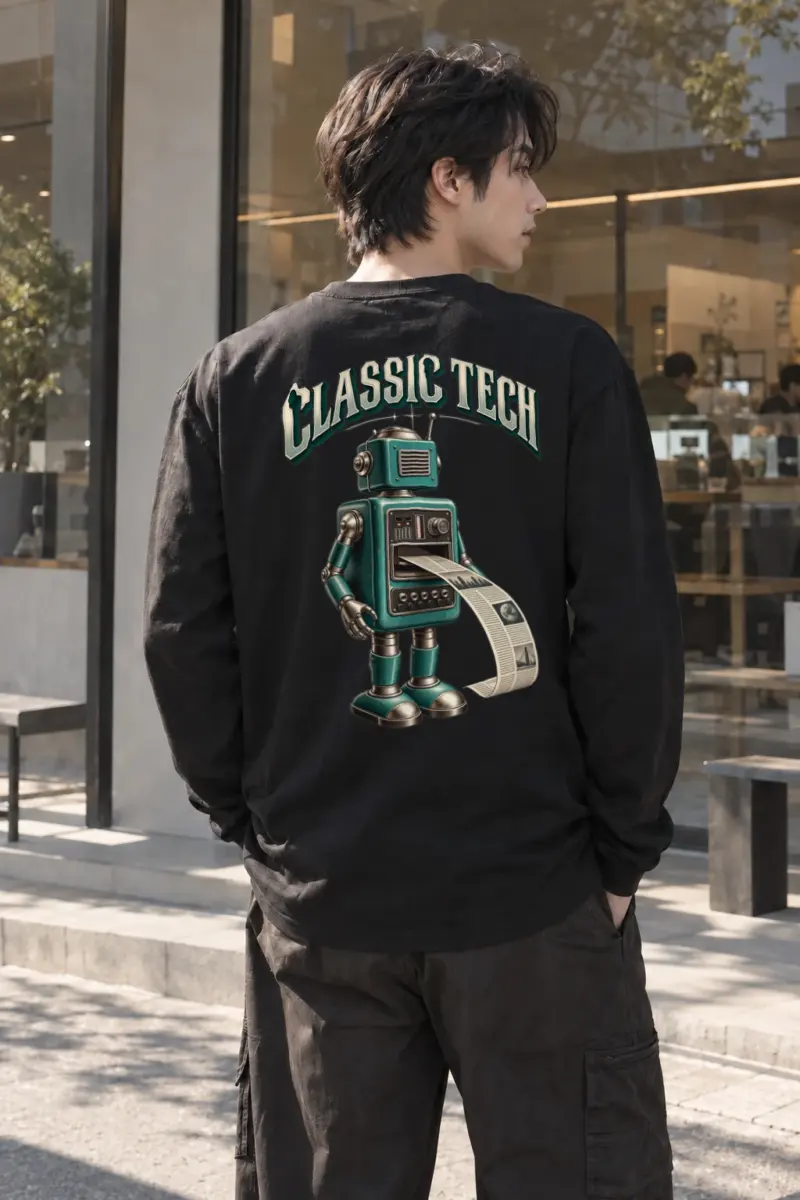 "Classic Tech" Unisex Longsleeve T-shirt | Gildan 2400