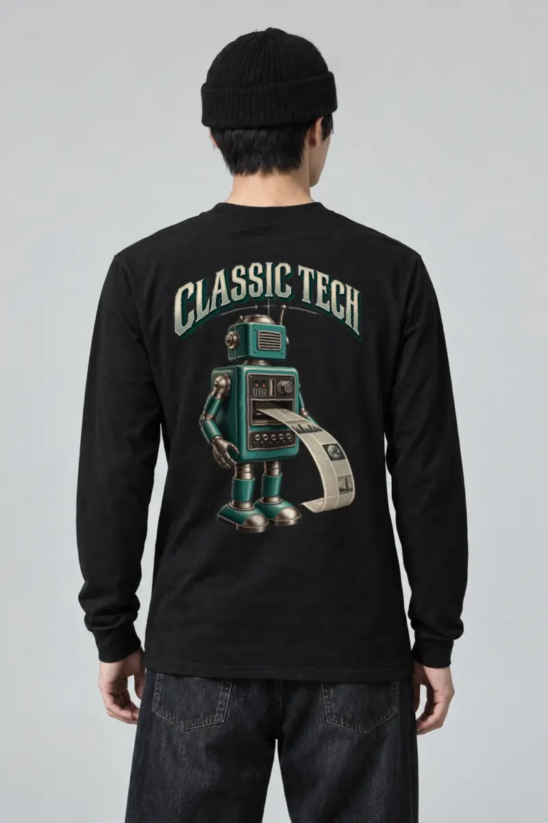 "Classic Tech" Unisex Longsleeve T-shirt | Gildan 2400