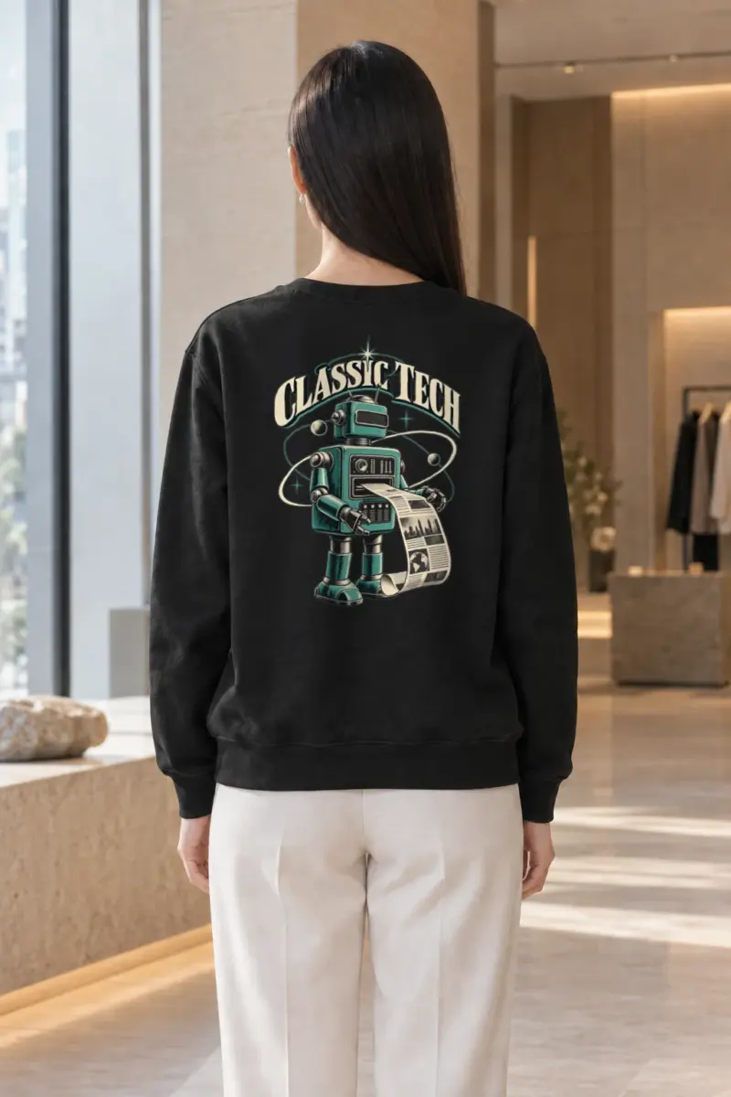 "Classy Tech Robot" Heavy Blend Unisex Crewneck Sweatshirt | Gildan 18000