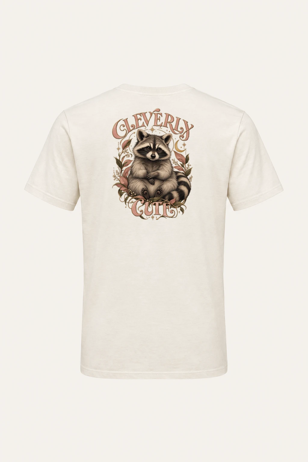 "Cleverly Cute Raccoon" Heavyweight Unisex Crewneck T-shirt | Gildan 5000