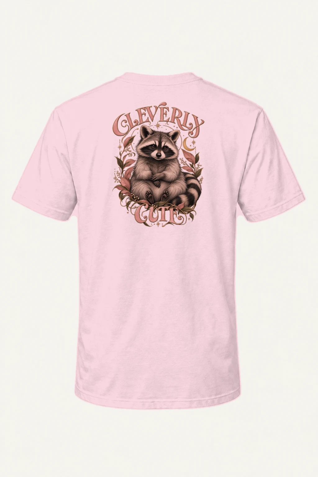 "Cleverly Cute Raccoon" Heavyweight Unisex Crewneck T-shirt | Gildan 5000