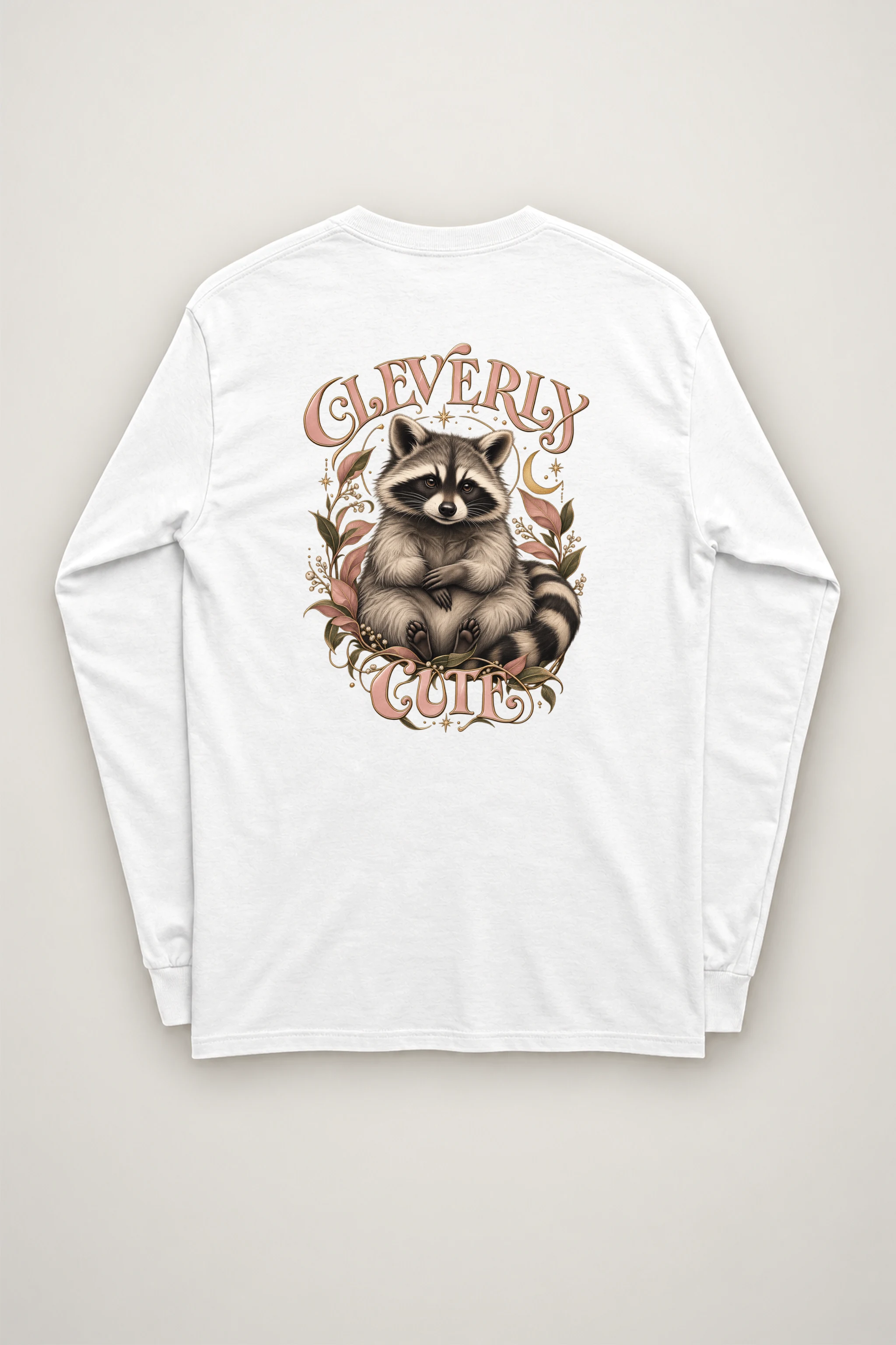 "Cleverly Cute Raccoon" Unisex Longsleeve T-shirt