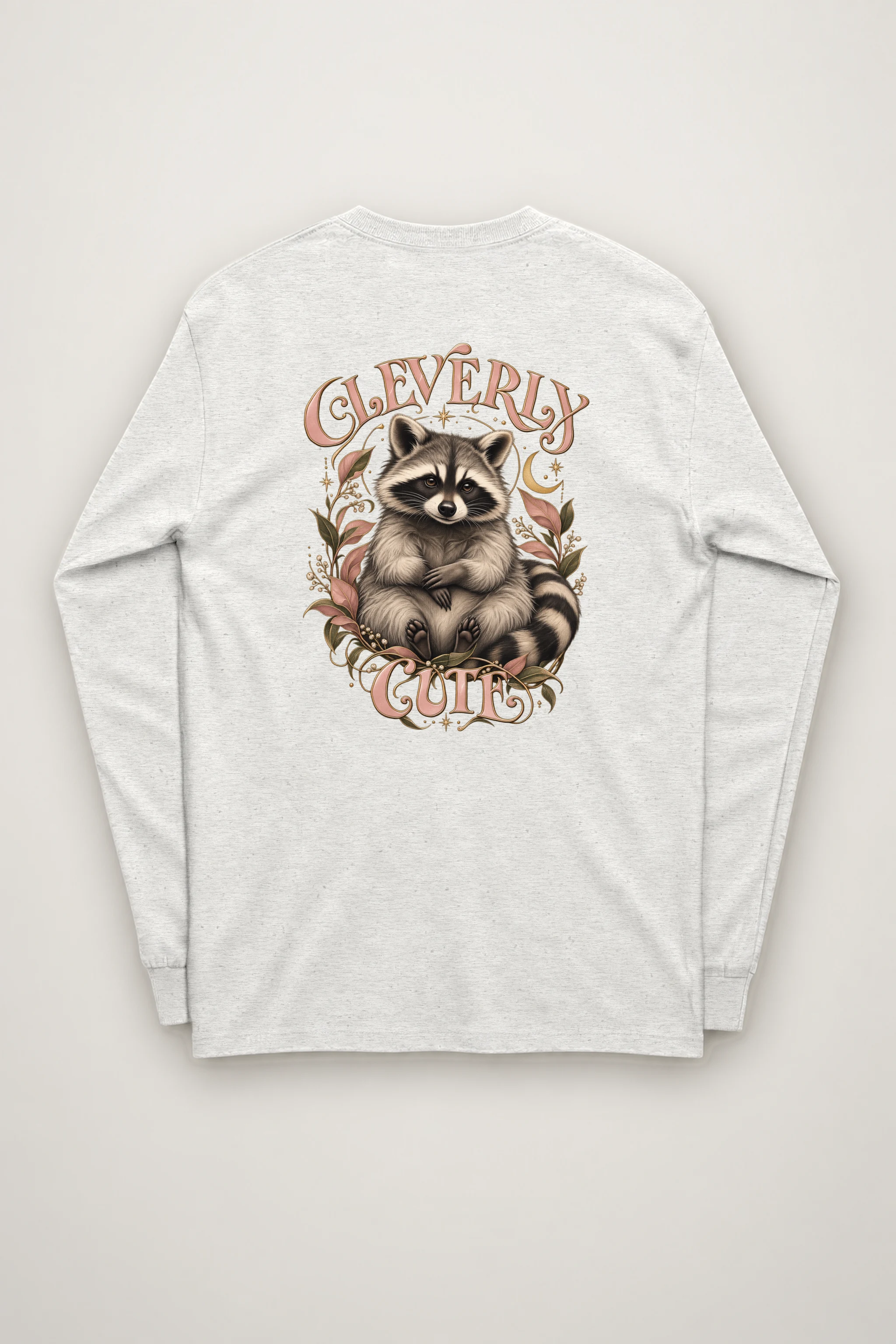 "Cleverly Cute Raccoon" Unisex Longsleeve T-shirt