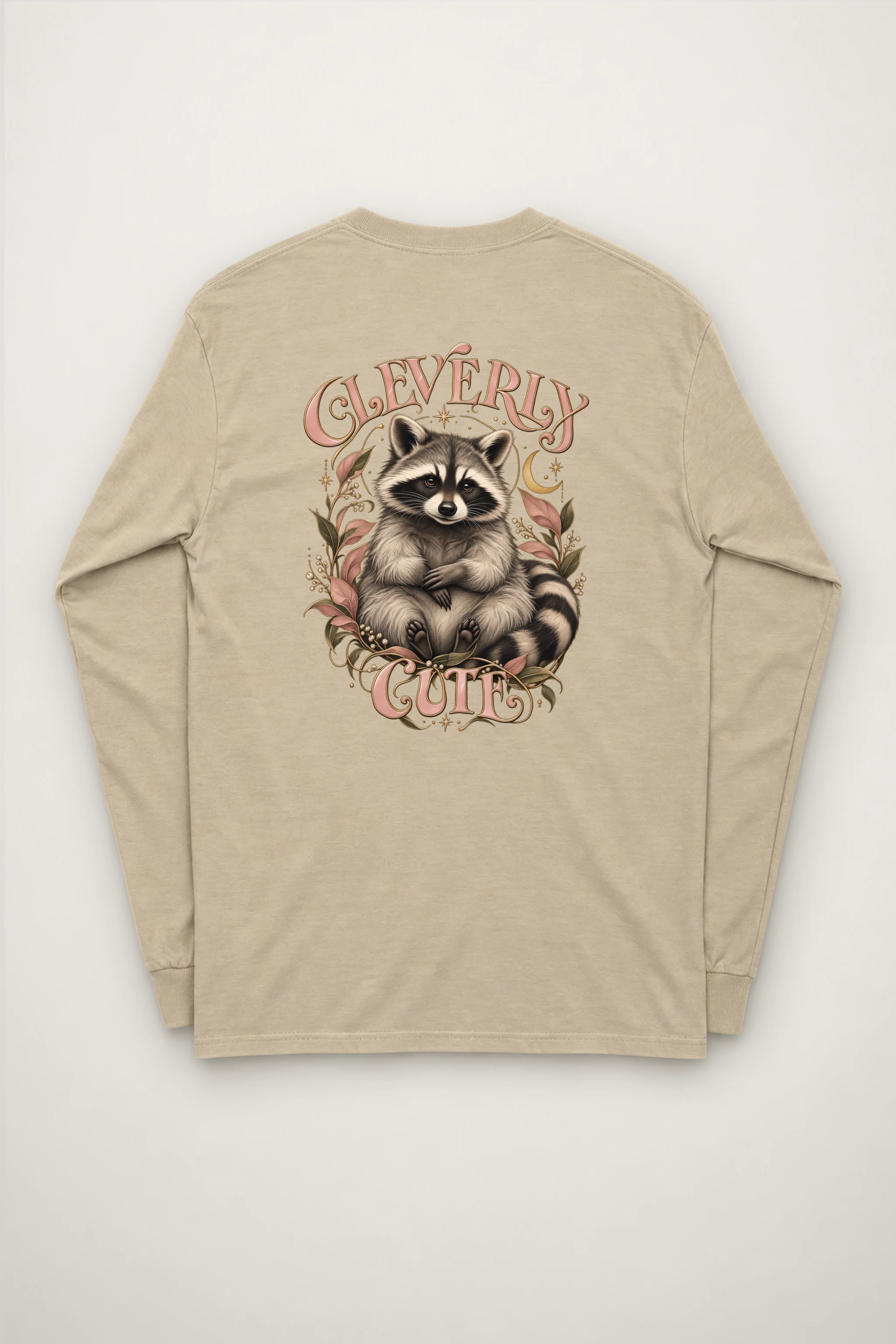 "Cleverly Cute Raccoon" Unisex Longsleeve T-shirt