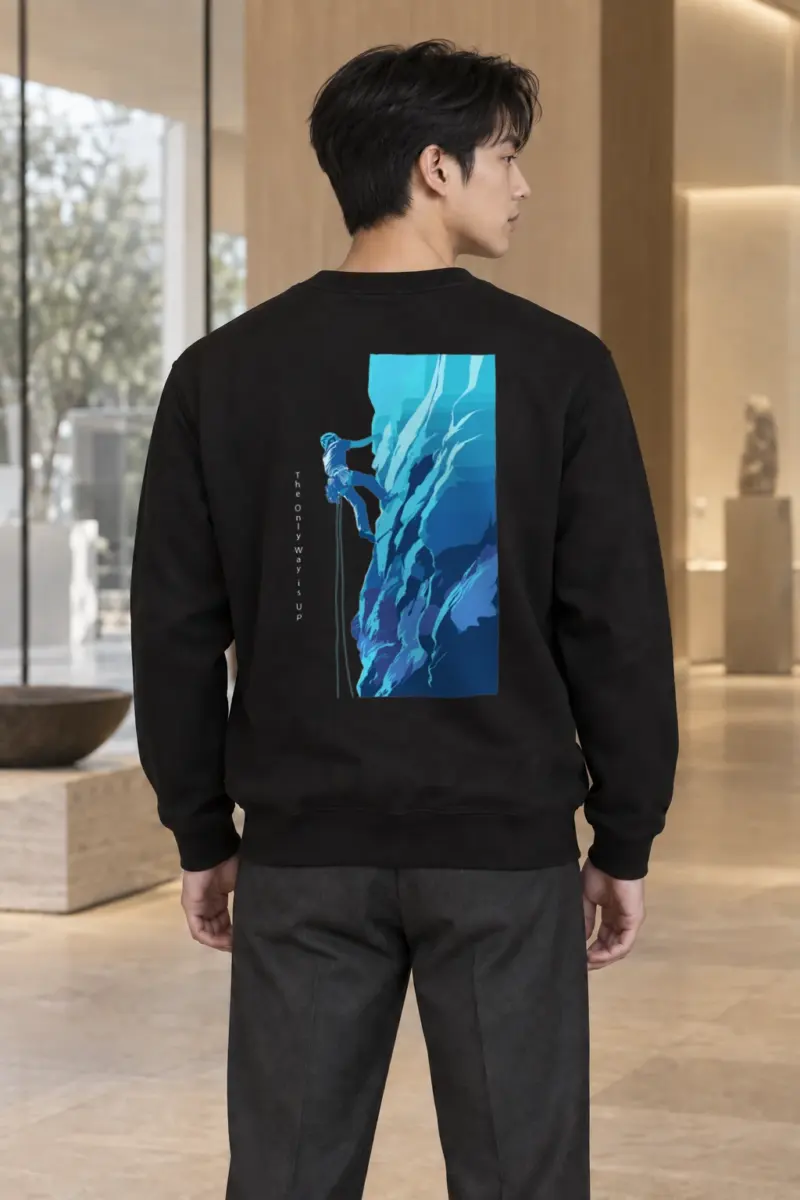"Cliff Ascent" Heavy Blend Unisex Crewneck Sweatshirt | Gildan 18000