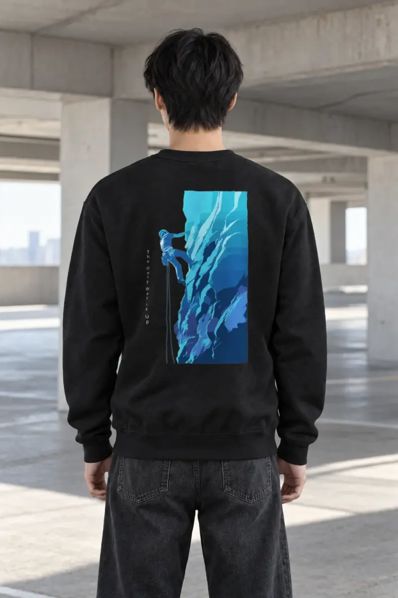 "Cliff Ascent" Heavy Blend Unisex Crewneck Sweatshirt | Gildan 18000