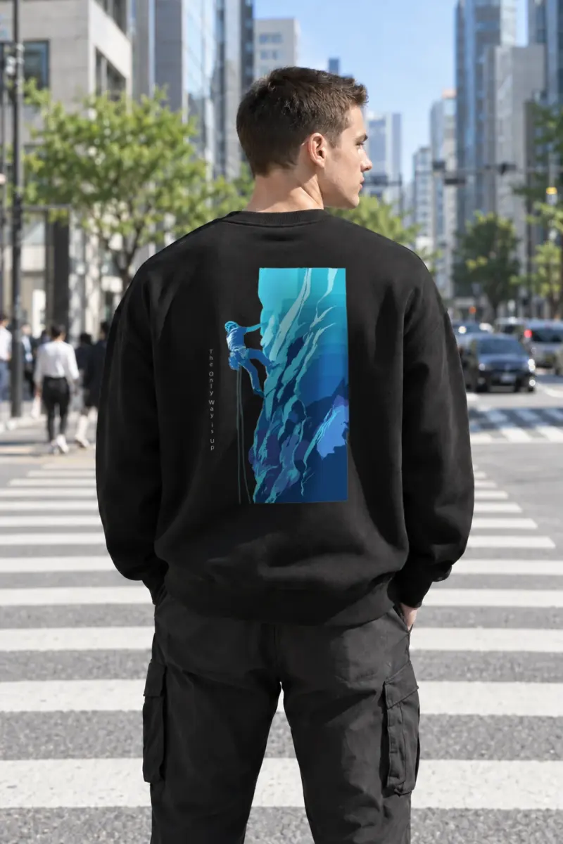 "Cliff Ascent" Heavy Blend Unisex Crewneck Sweatshirt | Gildan 18000