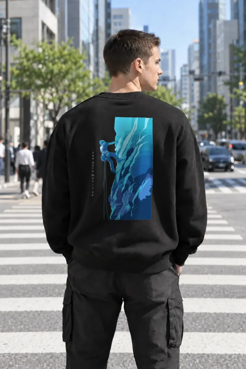 "Cliff Ascent" Heavy Blend Unisex Crewneck Sweatshirt | Gildan 18000