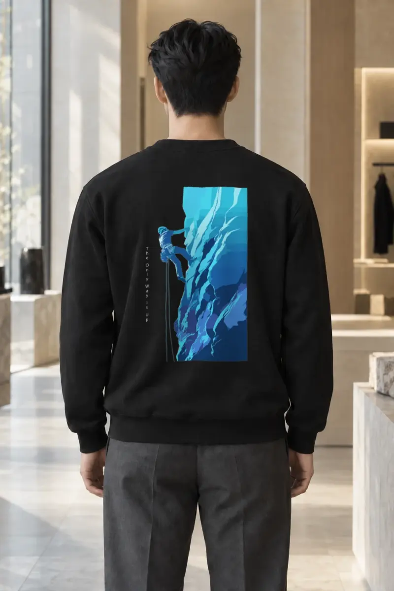 "Cliff Ascent" Heavy Blend Unisex Crewneck Sweatshirt | Gildan 18000