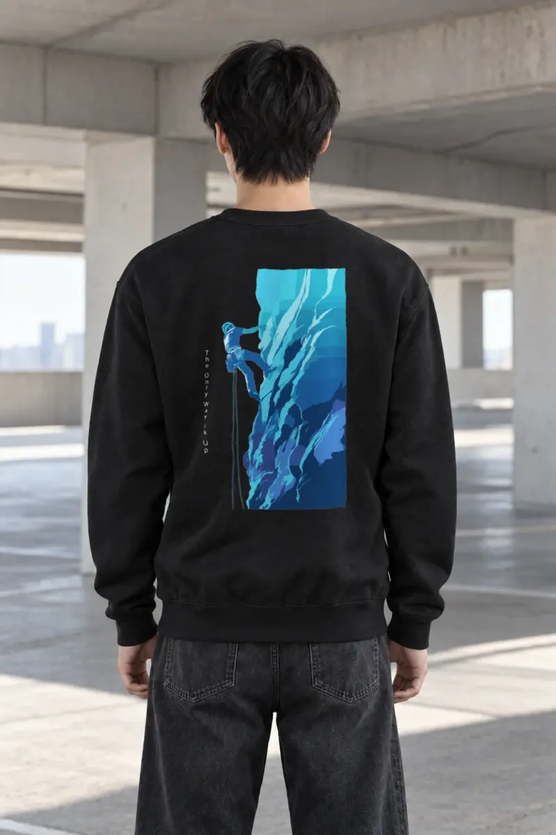 "Cliff Ascent" Heavy Blend Unisex Crewneck Sweatshirt