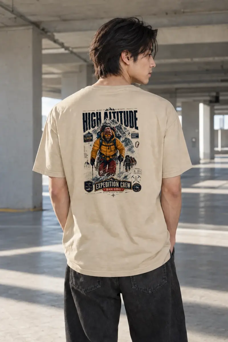 "Climb To Believe" Heavyweight Unisex Crewneck T-shirt | Gildan 5000