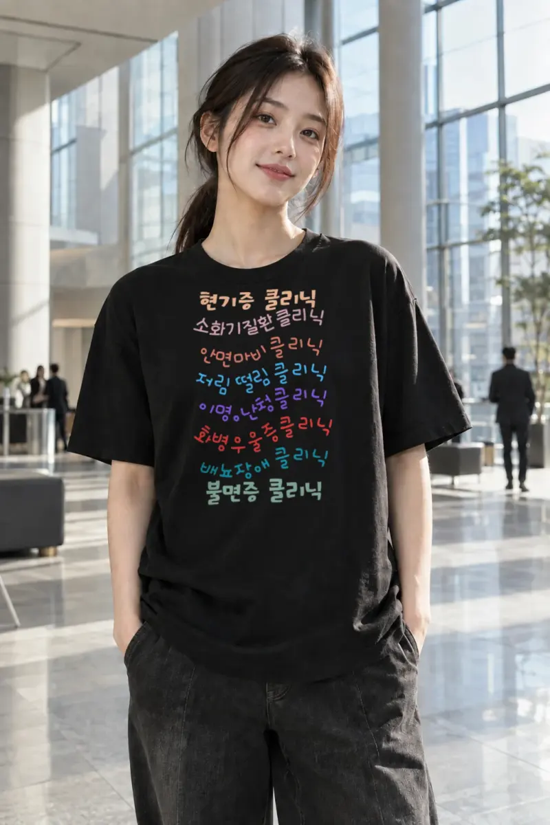 "Clinic List Typography" Heavyweight Unisex Crewneck T-shirt | Gildan 5000
